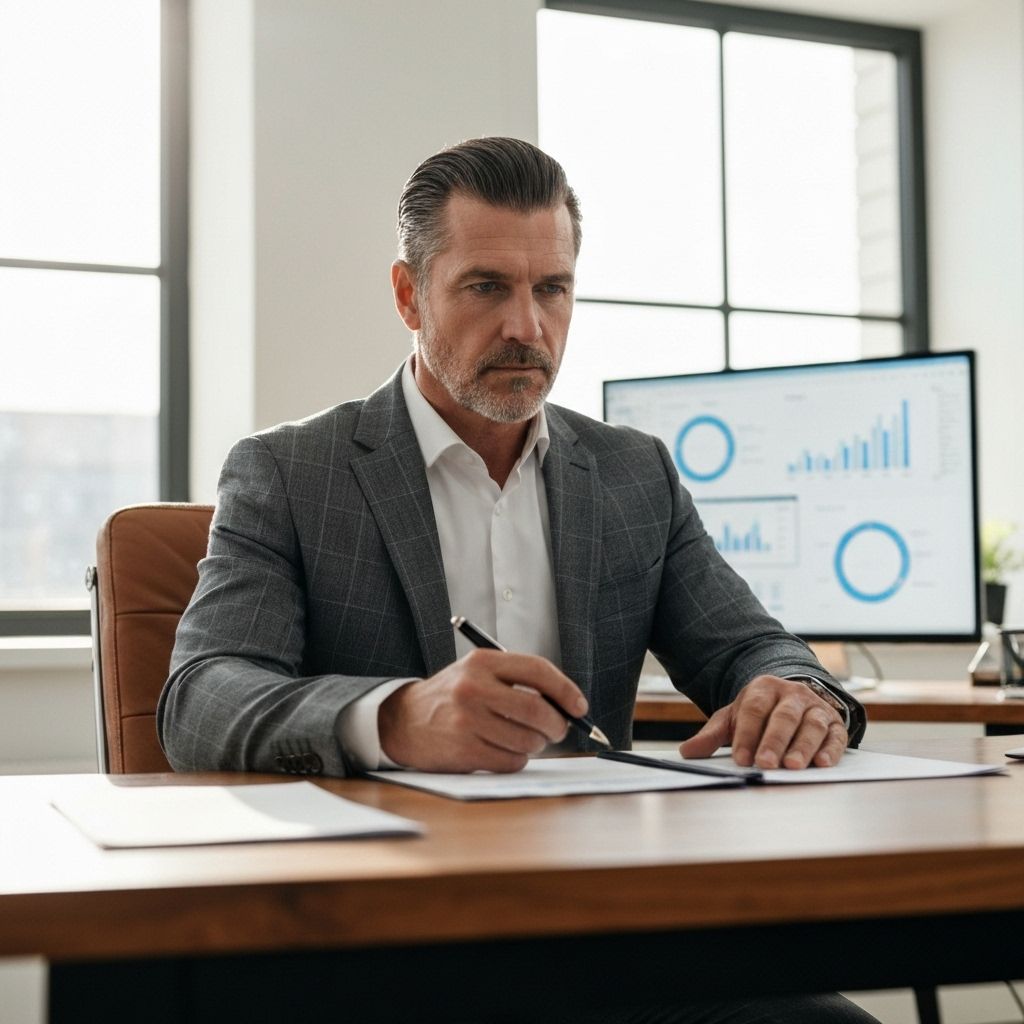 Dirigeant en réflexion stratégique